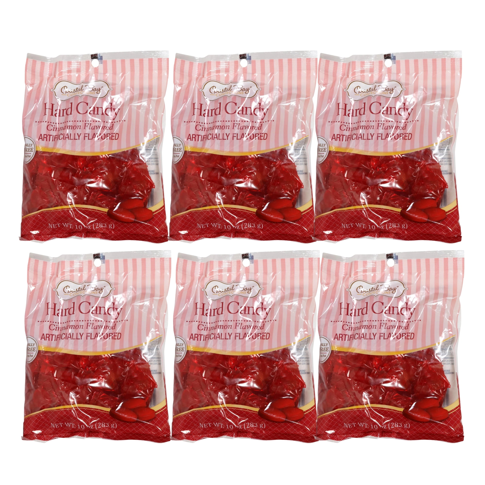 Coastal Bay Confections Cinnamon Flavored Hard Candy Red Individually Wrapped Wrapper Discs