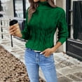 thumbnail image 4 of Sriper Womens Cable Knit Sweater Long Sleeve Warm Chunky Turtleneck Sweaters Casual Cozy Soild Color Pullover Tops Work Early Fall Fashion Outfits, 4 of 8