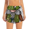 thumbnail image 2 of Gukieu Fishing Gnome Print Women's Sports Shorts with Drawstring Elastic Waistband for Running, Yoga, Fitness-XX-Large, 2 of 7