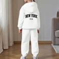 thumbnail image 6 of Hessimy Toddler Boys Girls Spring Summer Cartoon Print 2Pcs Long Sleeve Sweatshirt Tops Pants Cute Sweatsuit, Cute Sweat Style(White,6-7 Years), 6 of 6