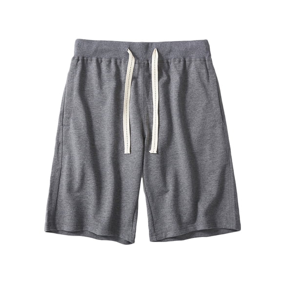 pstuiky Pantalones cortos para hombre, Pantalones cortos casuales de moda para hombre con cordón, cintura elástica, bolsillos laterales lisos Pantalones cortos de entrenamiento
