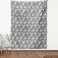 thumbnail image 4 of Ambesonne Floral Fabric by the Yard Upholstery, Flowers Twigs Composition, 3 Yards, Grey and White, 4 of 5