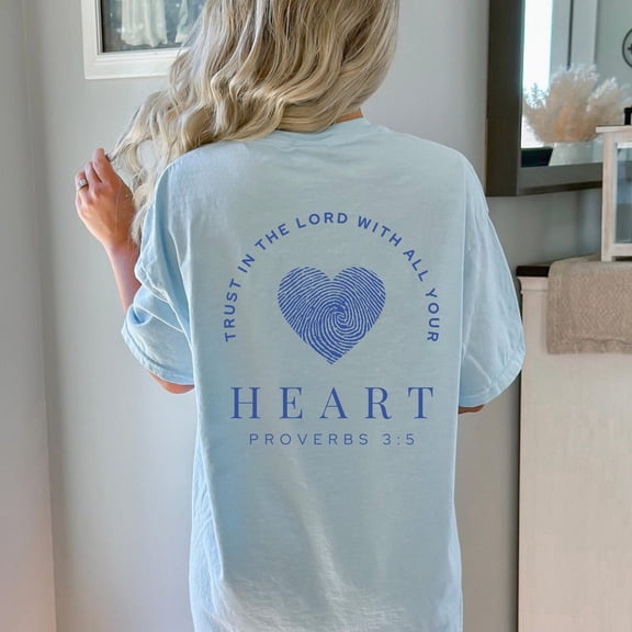 Christian Faith Tshirt for Women Bible Verse Tee for Church Shirt for Her Back Print T-Shirt with Scripture
