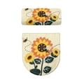 thumbnail image 5 of HELLHERO Stylish Lid Cover Set for Toilet Elastic Bottom Fits All Toilet Shapes for Gift, Sunflower & Bee, 5 of 8