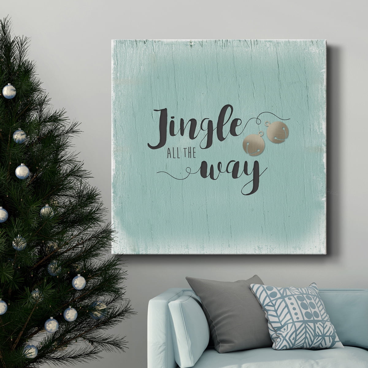 Christmas Tree Whimsy Collection E - Premium Gallery Wrapped Canvas - Ready to Hang