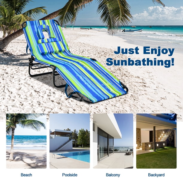 Folding Jelly Lounge Tri Fold Beach Chair Walmart Jelly Beach - Main Image