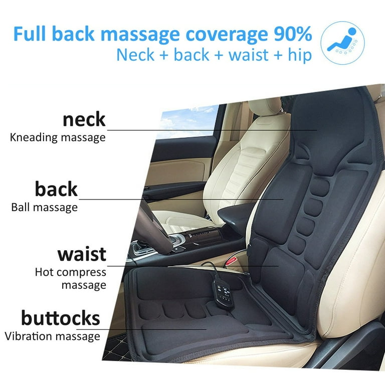 BestMassage 8-Motor Vibration Full Back Heated Car Seat Massager