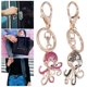 thumbnail image 1 of 2 Llaveros Lindos Con Diamantes de Imitación de Cristal de Pulpo, Colgante de Moda Con Diamantes de Imitación Brillantes en 3D Plateados para Bolso, Mochila, Bolso, 1 of 7