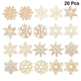 thumbnail image 3 of 20 copos de nieve huecos de madera para manualidades, adornos de madera, accesorios (diseños variados), 3 of 7