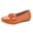 Orange, variant on Modisza Leather Loafers for Women Slip on Bow Shoes Comfortable Walking Dressy Ladies Retro Work Driving Loafer Beige Size 7
