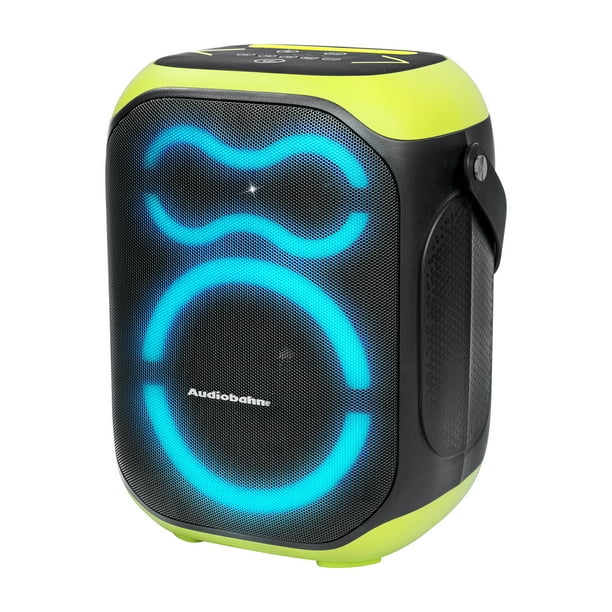 Bocina Recargable 5puLG Con Luz Rgb 100w Audiobahn Etron Negro