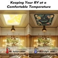 thumbnail image 3 of XYZCANDO Dragonfly Camper Window Cover Flower RV Skylight Cover RV Window Shade Camper Blackout Window Cover RV Vent Covers for Roof RV Sunroof Shade Cover RV Black Out Shade Decor Black, 3 of 7