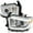 Chrome Housing Clear Lens, variant on Spec-D Tuning Chrome Projector Headlights w/ Switchback Sequential LED Turn Signal Compatible with 2014-2021 Toyota Tundra, Left + Right Pair Headlamp Assembly
