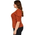 thumbnail image 3 of Blusa acanalada Roman Fashion/Tallas Extras, 1748 (Chedron) cafe 36 Roman Fashion Blusa extra 1748, 3 of 7