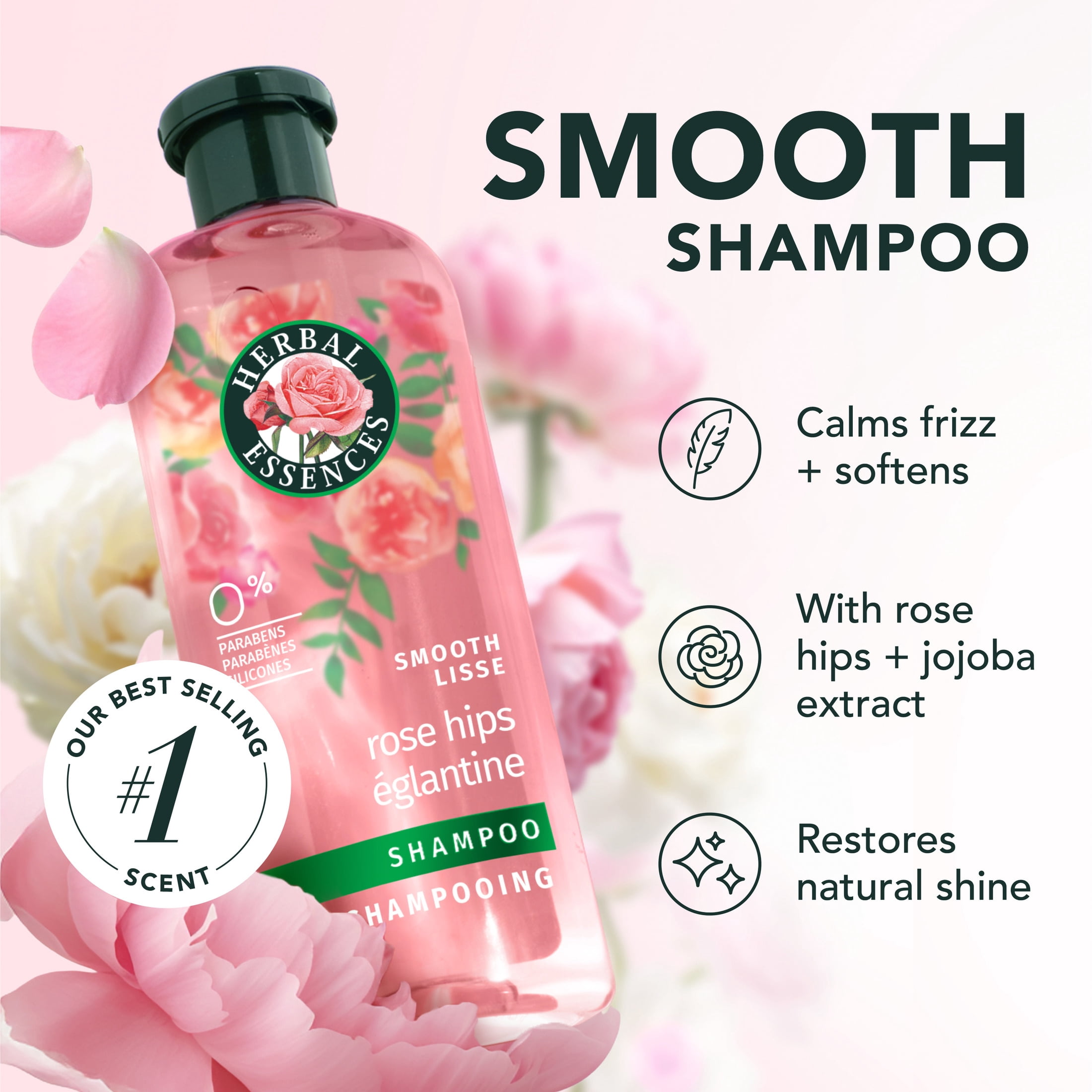 Herbal Essences Rose Hips Smooth Shampoo, All Hair Types, 13.5 fl oz