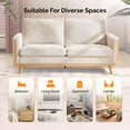 thumbnail image 6 of Ktaxon Corduroy Loveseat Sturdy Build, 2 Seater Sofa Solid Wood Frame, Living Room Couch Deep Seat for Small Space Apartment Home Beige, 6 of 8