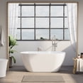 thumbnail image 4 of ANGELES HOME 57" Glossy White Acrylic Freestanding Bathtub with Chrome Overflow and Drain, 54 Gallon, 4 of 9