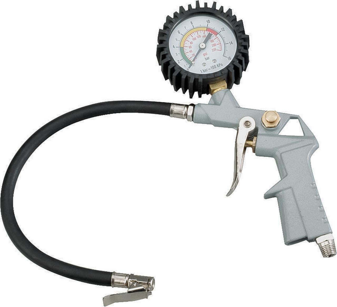 PNEUMICS PRO 220 PSI LOCK ON TIRE CHUCK INFLATOR WITH AIR PRESSURE GAUGE 