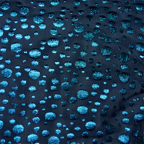 Black/Aqua Polka Dot Stretch Mesh, Fabric Sold By the Yard Walmart