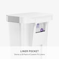 thumbnail image 5 of simplehuman 12 gal Plastic Rectangular Kitchen Trash Can with Liner Pocket, White, 5 of 9