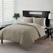 VCNY Home Nina II 3-Piece Taupe Geometric Comforter Set, King, Adult, Unisex