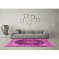 thumbnail image 3 of Ahgly Company Indoor Round Medallion Pink Traditional Area Rugs, 8' Round, 3 of 4