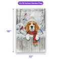 thumbnail image 5 of Playful Beagle Welcomes Winter Snowy Day with Cardinal Bird Garden Flag 12x18in Double Sided Beagles Dog Lover Gifts Idea Outdoor Decor - 2017, 5 of 5