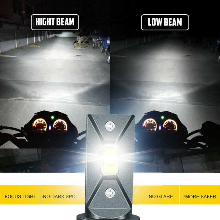 H7 LED Headlight Bulbs High/Low Beam Fog Light 80W 10000LM 6000K White 2  Bulbs 