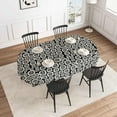 thumbnail image 4 of Oval Tablecloth -54x72 Inch,Retro Mid-Century Modern Tablecloth Simple Geometric Table Cover Understated Decoration, Black and White Tablecloth Suitable for Home, Kitchen, 4 of 6