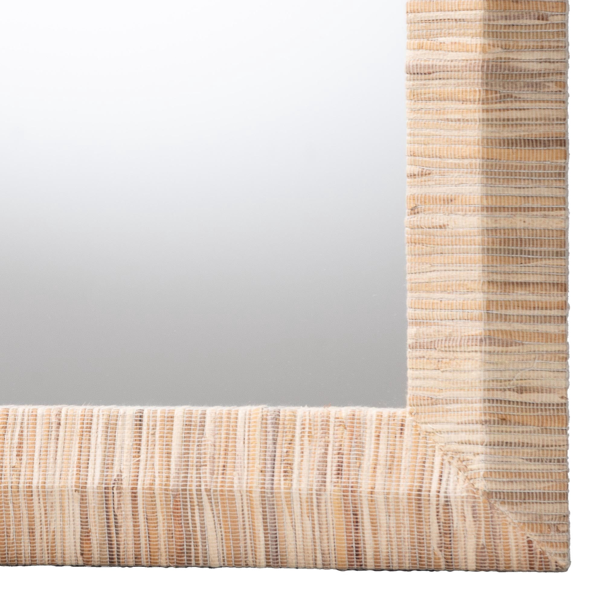 bali & pari Adino Boho Mirror, Rectangle, Natural
