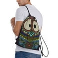 thumbnail image 3 of Easygdp Boho Owl Drawstring Backpack, Beach Sackpack, Travel Sackpack Lightweight for Sports, Gym, Travel, Swimming -, 3 of 9