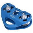 thumbnail image 3 of Lixada Lixada Dual Sheave Climbing Pulley with Screw Lock Carabiner Set for Rescue and Mountaineering - Blue, 3 of 6