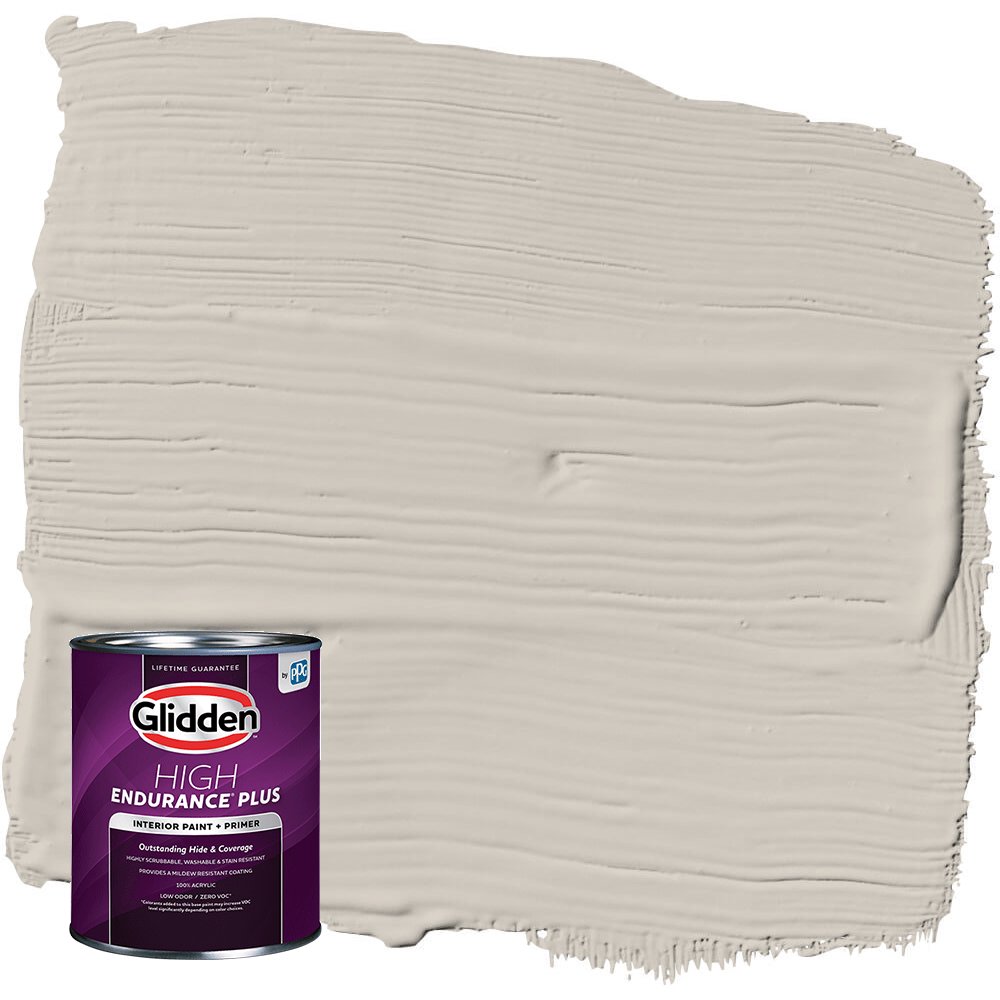 Glidden HEP Interior Paint and Primer, Fossil Grey / Gray, 1 Quart