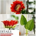 thumbnail image 4 of Dalrosia 6PCS Sunflowers Artificial Flowers Silk Sunflower with Stem Arrangement Fake Sunflowers Centerpiece Sunflowers Decorations for Home Wedding Party Birthday Indoor Outdoor Bulk Single, 4 of 6