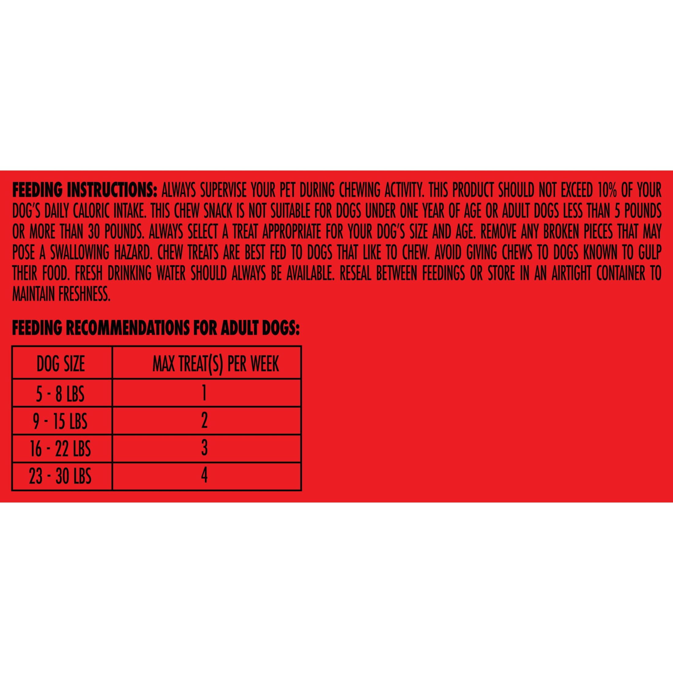 (4 pack) Milk Bone Comfort Chews, Mini Dog Chews with Unique Chewy Texture and Real Beef, 22.2 oz Bag (18 Chews)
