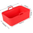 thumbnail image 2 of 2Pcs Air Fryer Silicone Pot avec Poignée Réutilisable Air Friteuse Doublure Résistant à la Chaleur Air Friteuse Panier en Silicone Rectangle Cuisson Pan Air Fryer Accessoires Doublures pour Air Friteuse Four Micro-Ondes, 2 of 9
