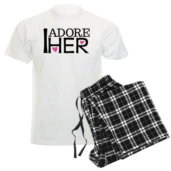 CafePress - Mens I Adore Her Matching Men's Light Pajamas - Men's Light Loose Fit Cotton Pajama Set