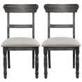 thumbnail image 1 of Progressive Furniture Muse Ladderback Set of 2 Wood Chairs Weathered Pepper, 1 of 9