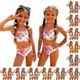 thumbnail image 2 of CCRFTGI Swimsuits for Child Girls Size 6-7 Two Piece Sets Swimming Bikini Set Beach Vacation Girls Bathing Suit Cute Summer Fruit Print Girls Fashion Swim Suit Kids Swimwear Purple 5-6 Years, 2 of 9