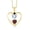 Sky Blue||Red||Black, variant on 18K Yellow Gold Plated Silver Sky Blue Aquamarine Red Garnet and Black Diamond Pendant Necklace for Women (0.75 Cttw, Gemstone March Birthstone, Heart 5MM and 4MM, with 18 inch Silver Chain)