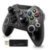 Wireless Controller for Xbox One, 2.4 GHZ Bluetooth Game Controller Plug and Play, Bluetooth Remote Joypad for Xbox One/Xbox One S/Xbox One X/Xbox Series X/PS3/PC, No Headset Jack(Black)