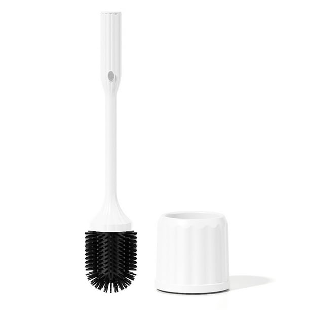 Escobilla de baño eléctrica con soporte, material ABS blanco