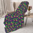 thumbnail image 3 of Sikiie Mardi Gras Carnival3 Cozy Flannel Fleece Throw Blanket: Lightweight & Thick for All Seasons - Perfect for Women, Men, & Kids"80"x60", 3 of 6