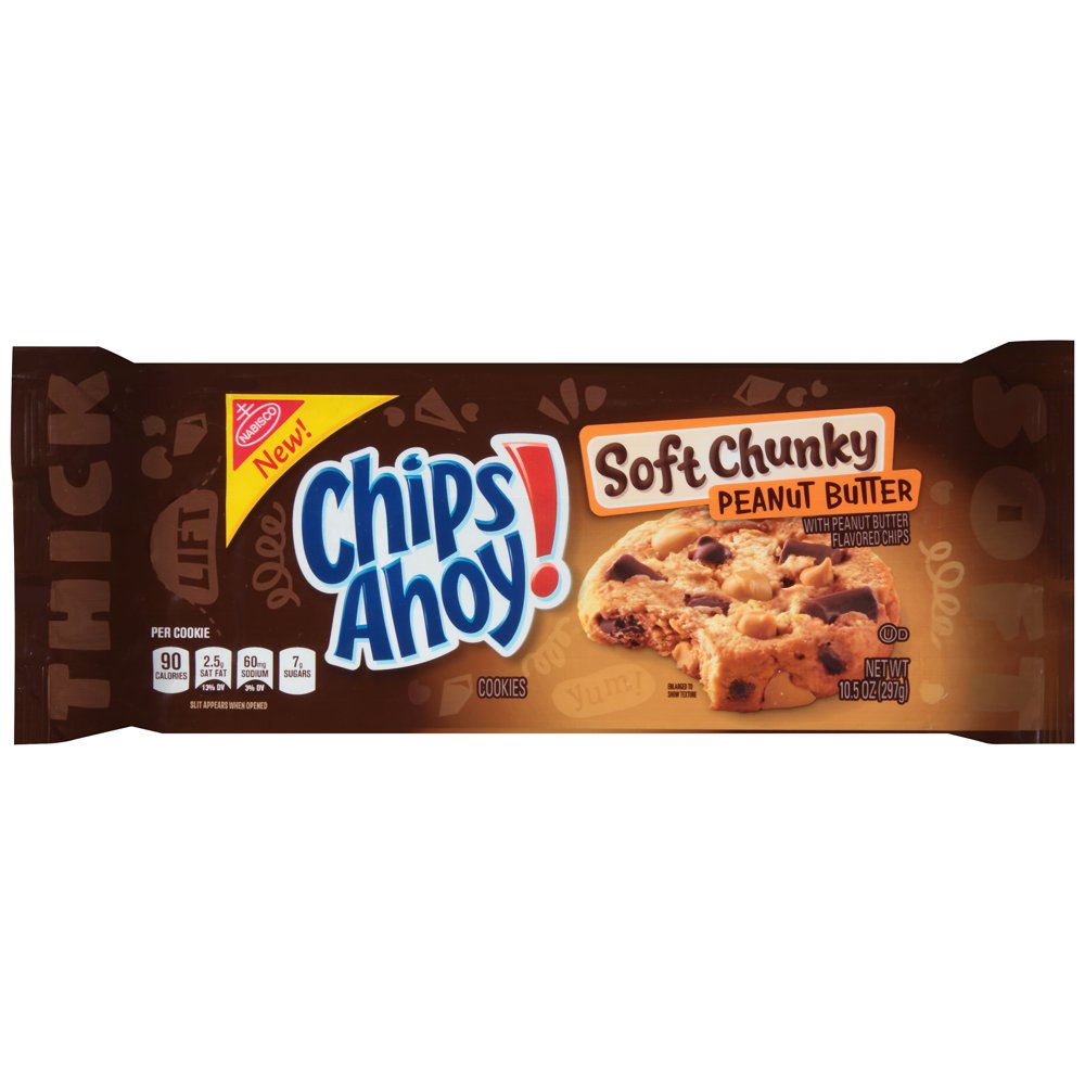 CHIPS AHOY! Soft Baked Peanut Butter Chocolate Chip Cookies, 10.5oz