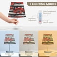 thumbnail image 4 of BZSMCE Table Lamp Creative Roses on Stripes Pattern Simple Pattern Night Light, 4 of 8