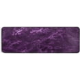 thumbnail image 5 of SKYSONIC 2X6 Feet Dark Purple Marble Runner Rug with Rubber Backing, Natural Texture Non Slip Entryway Rug Runner Washable Soft Area Rug Carpet for Hallway Bedroom Kitchen Decor, 5 of 6