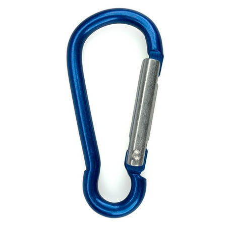 Paracord Planet Spring Opening Carabiners – Aluminum EDC Accessory Clips – 6 Vibrant Colors – Blue 50 Pack