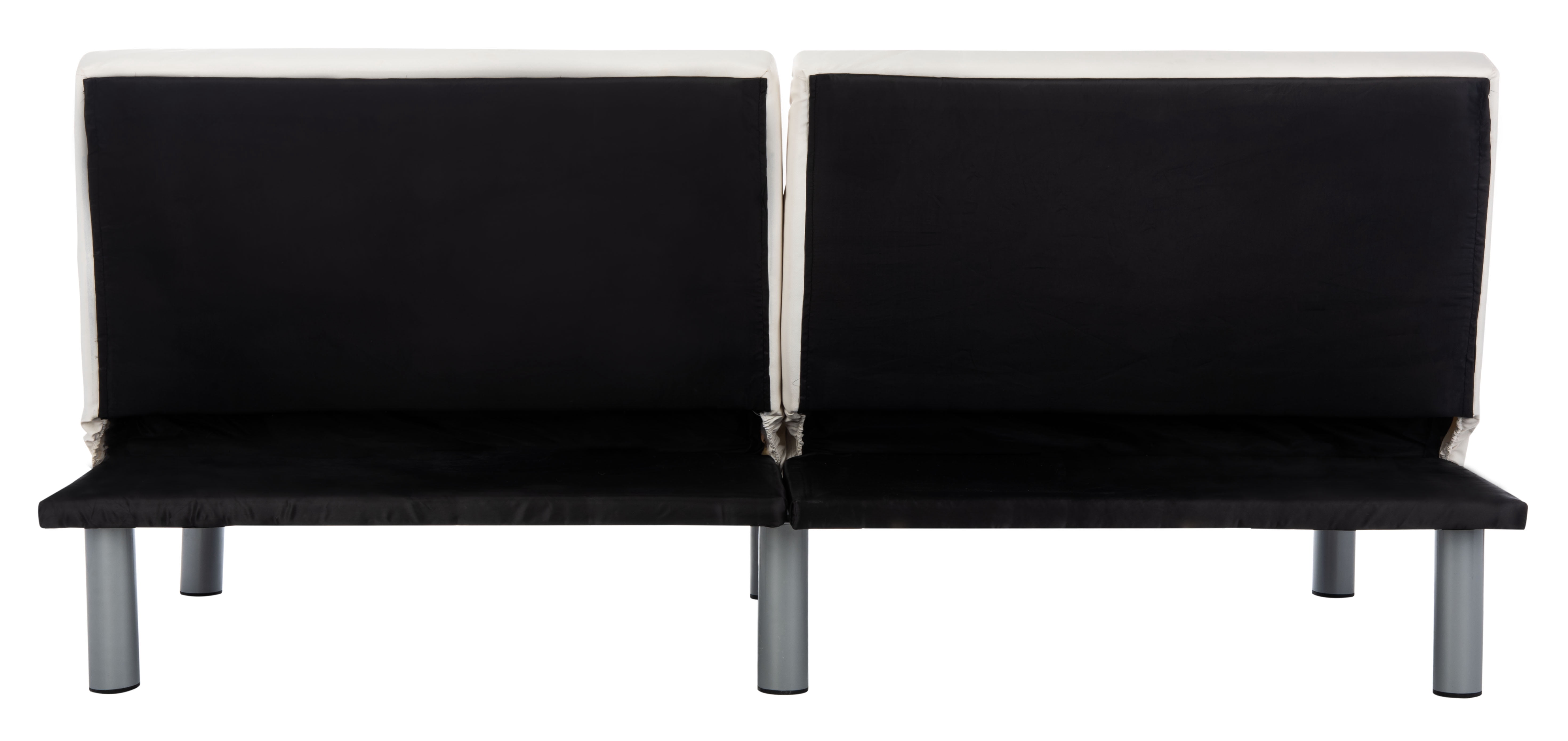 Safavieh Noho Modern Foldable Futon Bed, White/Silver
