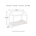 thumbnail image 4 of Signature Design by Ashley Contemporary Flannibrook Twin House Bed Frame  White, 4 of 4