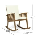 thumbnail image 3 of Beulah Outdoor Acacia Wood Rocking Chair, 3 of 10